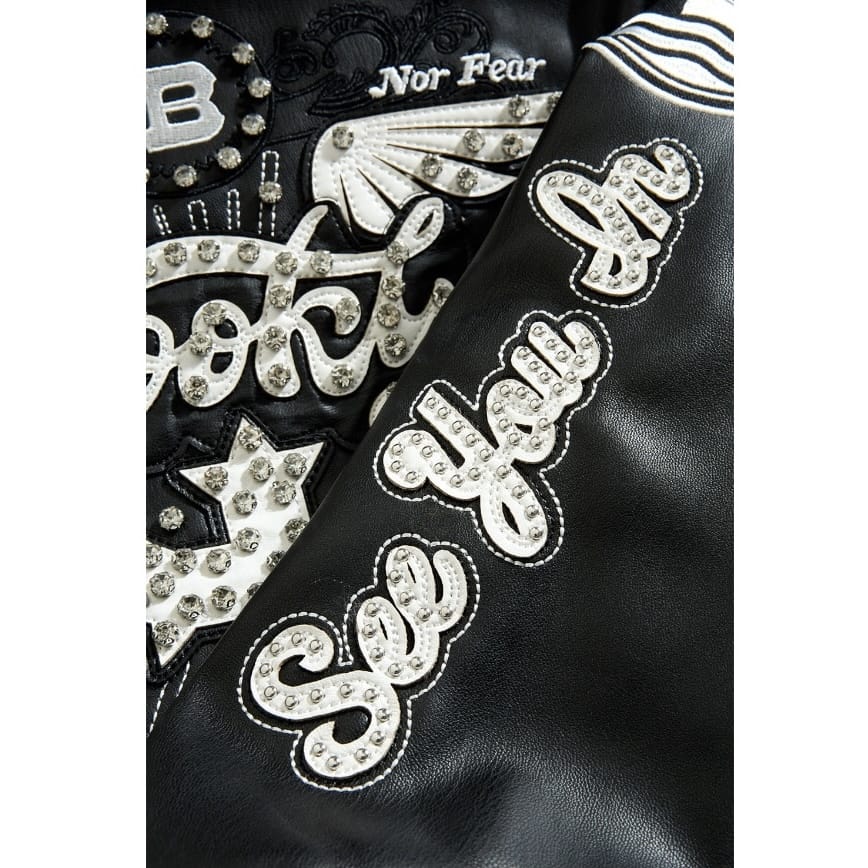 Boys See You In Paradise Brooklyn Hooded Bomber Jacket (Black) 91681B