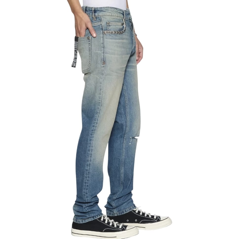 Ksubi Chitch Portland Stud Trashed Denim (Mid Blue Wash) MPF26DJ041