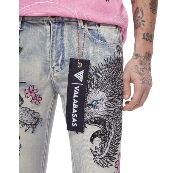 Valabasas Tenka Stacked Denim Jean (Light Blue Wash) VLBS-VJ3-1127