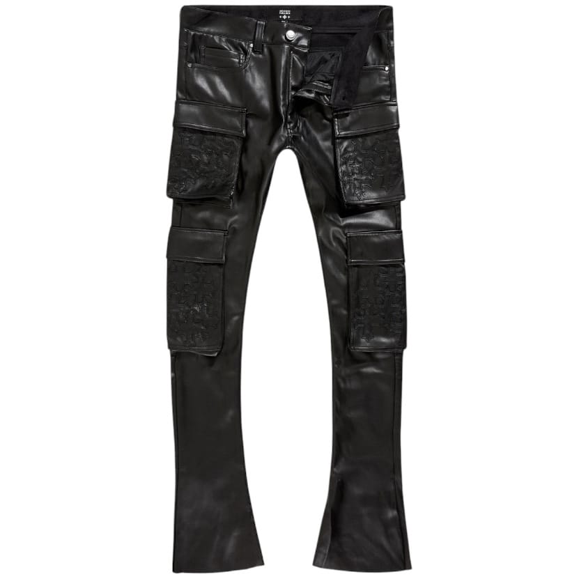 See You In Paradise Skinny Stacked Eden Cargo Pants (Black) JRFP2346