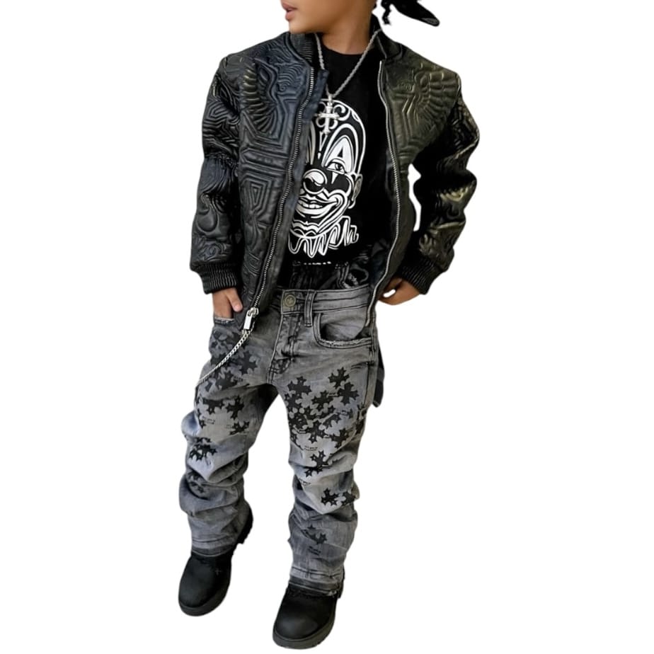 Kids See You In Paradise Sinister Bomber Jacket (Black)
