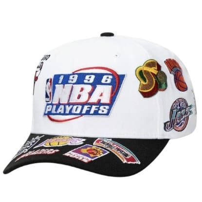 Mitchell & Ness NBA Playoffs Snapback (White/Black)