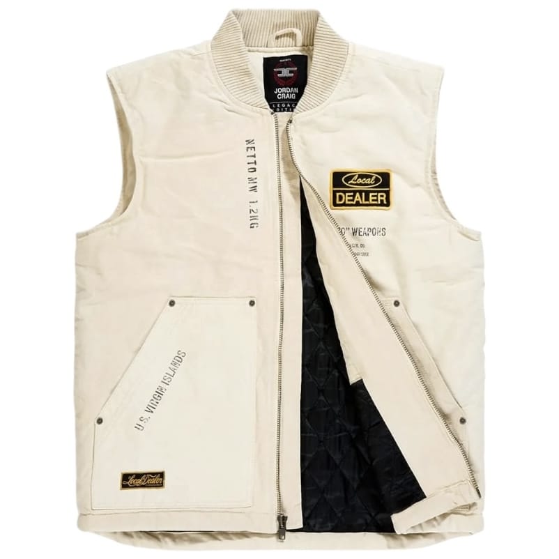Jordan Craig Military Tarp Dealer Utility Vest (Natural) 91775V