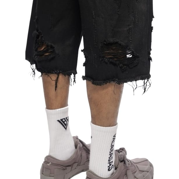 Valabasas Snapped Jorts (Black Washed) VLBS-VSH1-1002