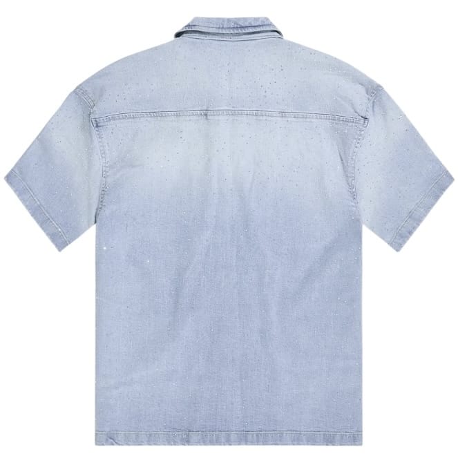 Jordan Craig Radiant Denim Zip Up Shirt (Ice Blue) 2082