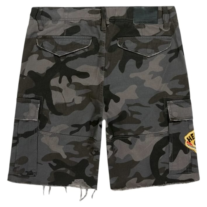 Jordan Craig Retro War Angel Cargo Shorts (Black Camo)