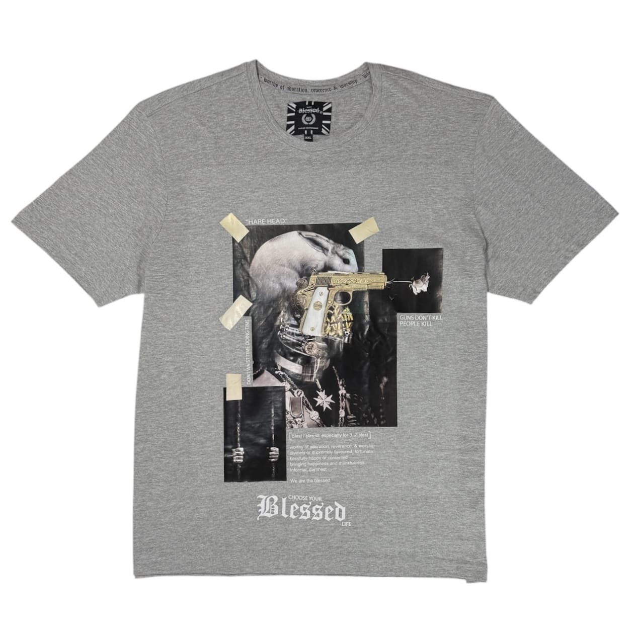 Blessed Rabbit T-Shirt (Grey) BL2246