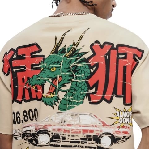 Valabasas Japanese Motors Tee (Beige) VLBS-VT1-1102