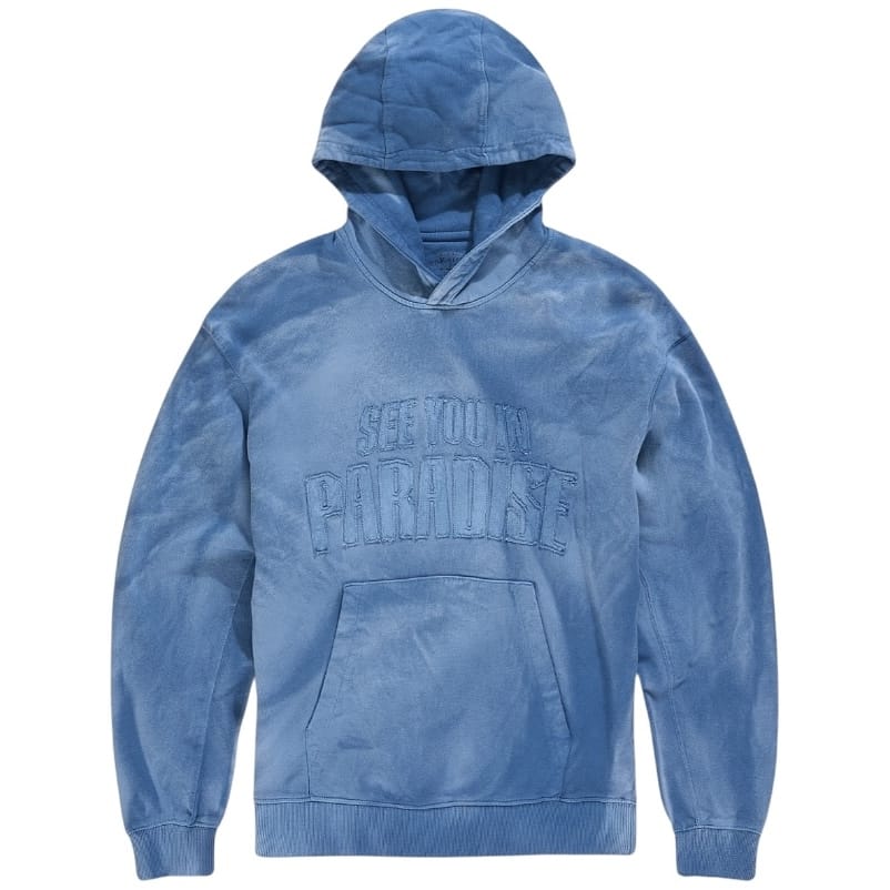 See You In Paradise Oasis Washed Pullover Hoodie (Blue) 8864H