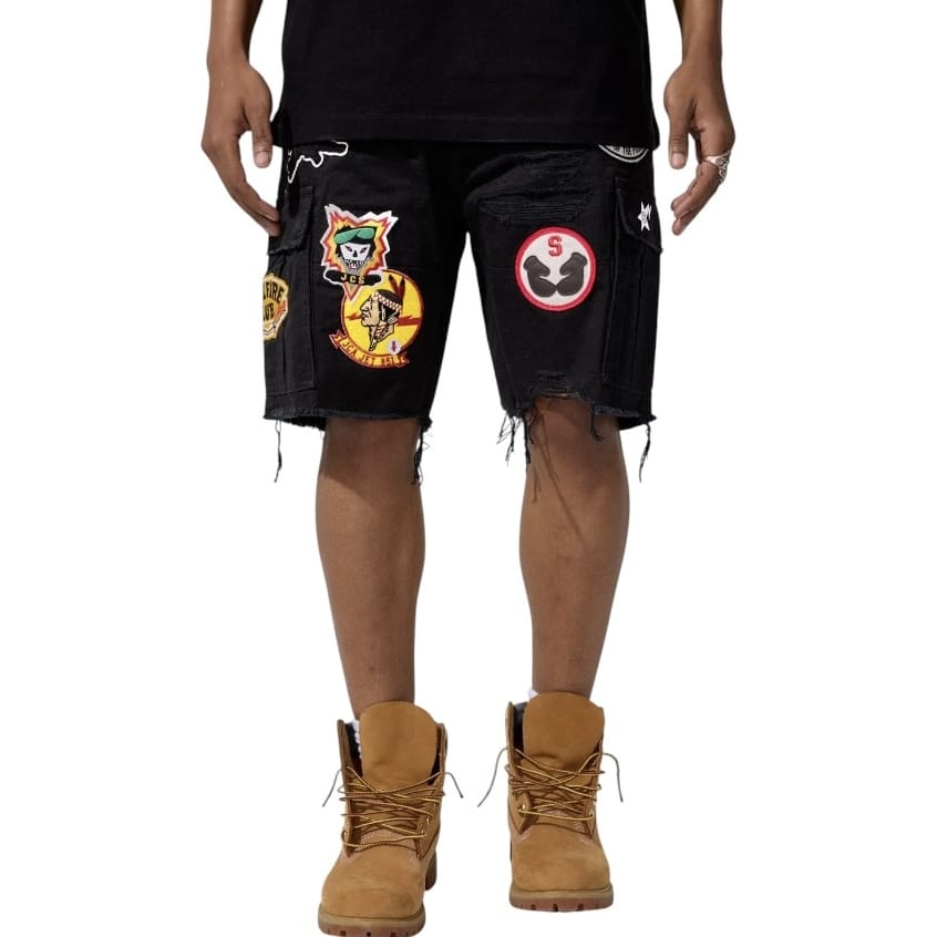 Jordan Craig Retro War Angel Cargo Shorts (Black) 4437