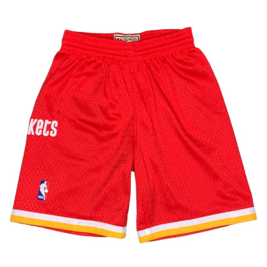 Boys Mitchell & Ness Nba Houston Rockets Swingman Road Shorts (Red)