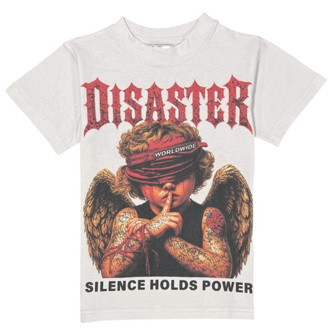 Kids Premium Disaster Silence Tee (White)
