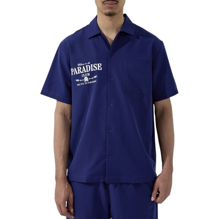 See You In Paradise Club Shirt and Short Set (Navy)