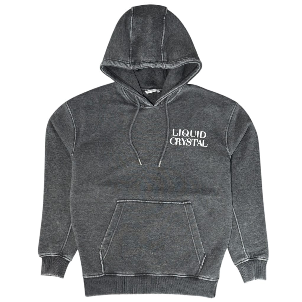 Liquid Crystals Burn Out Wash Hoodie & Short Set (Black Ice)