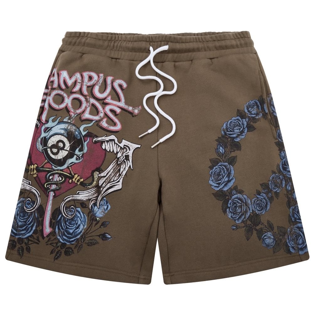 Campus Goods Burning Heart Shorts (Sun Fade Brown) CG-SUM26-012