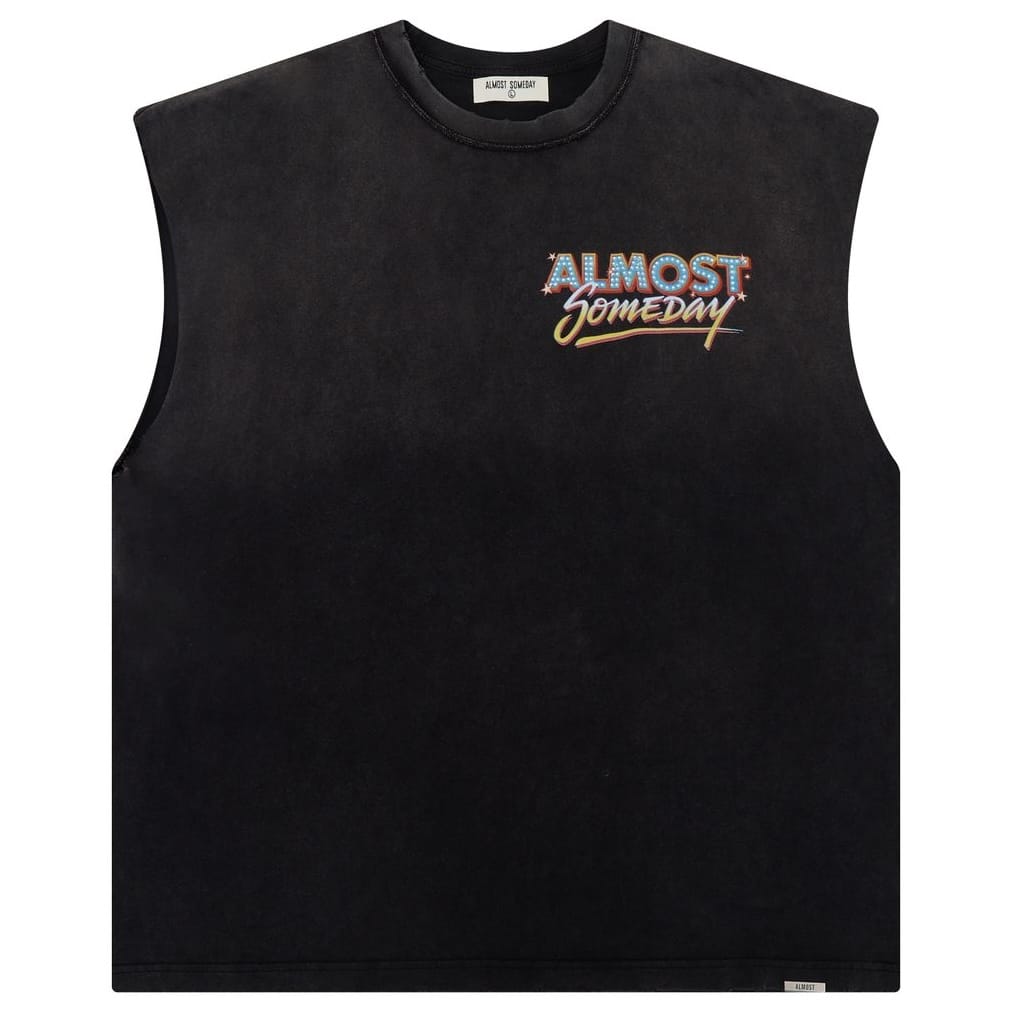 Almost Someday Showtime Cut Off Tee (Sun Fade Black) AS-SUM26-012