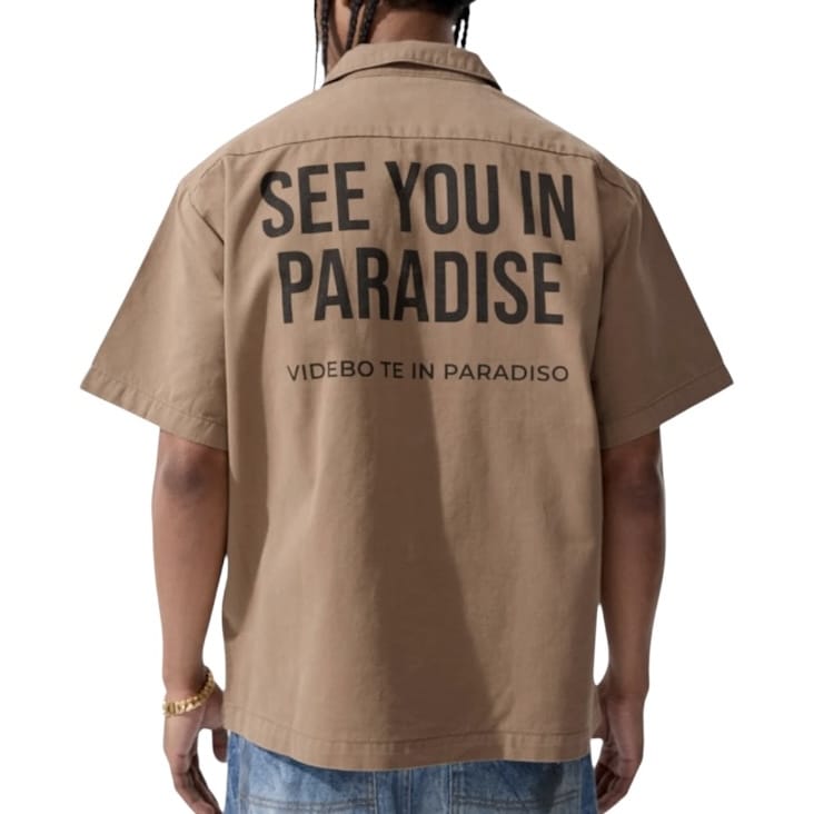 Jordan Craig See You In Paradise Vintage S/S Work Shirt (Khaki) 2566A