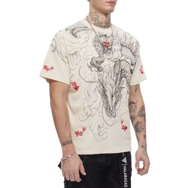 Valabasas Mythic Flow Tee (Beige) VLBS-VT1-1098