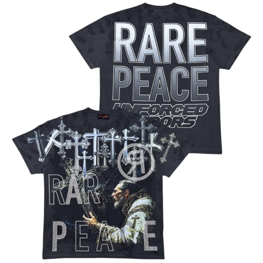 Rare Peace Cross Tee (Dark Grey) RT6055
