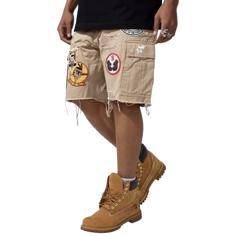Jordan Craig Retro War Angel Cargo Shorts (Khaki) 4437