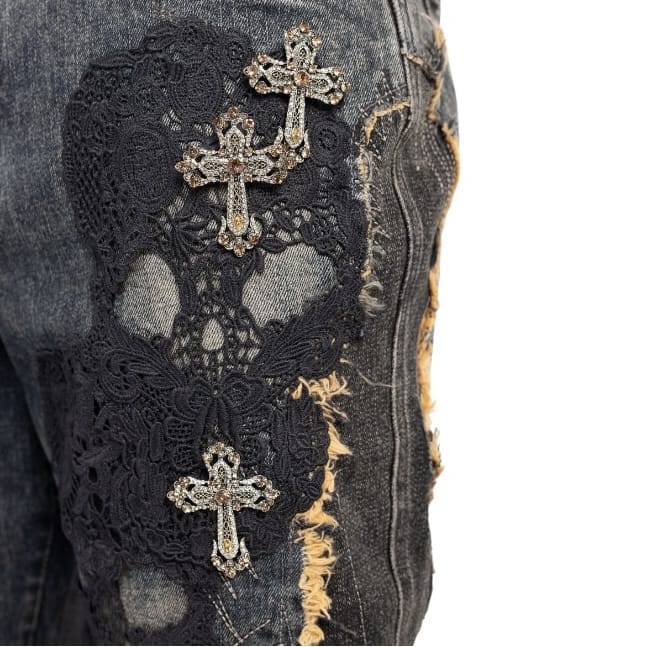 Guapi Sacred Skull Denim (Black Wash) 820SSD28