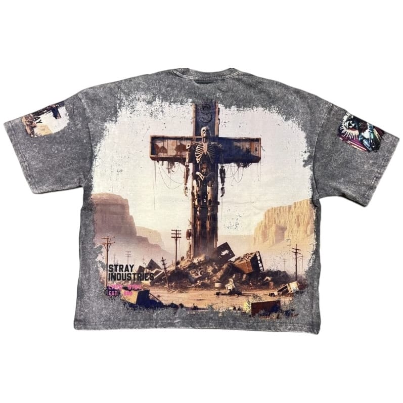 Stray Redeemer Graphic Tee (Charcoal) ST1703-CHA