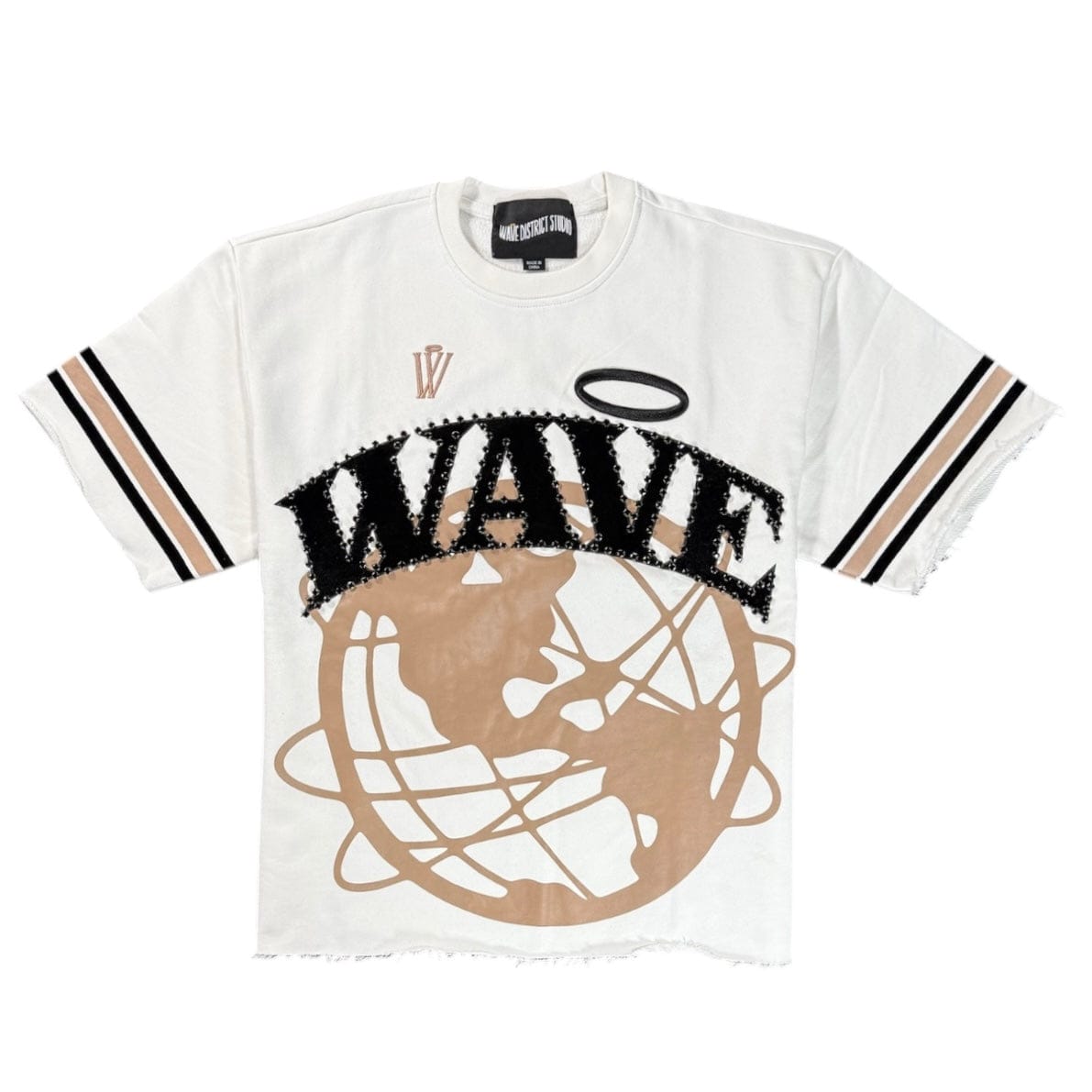 Mr. Wave Super Wave Tee (White/Brown/Black) WDS-9J002B