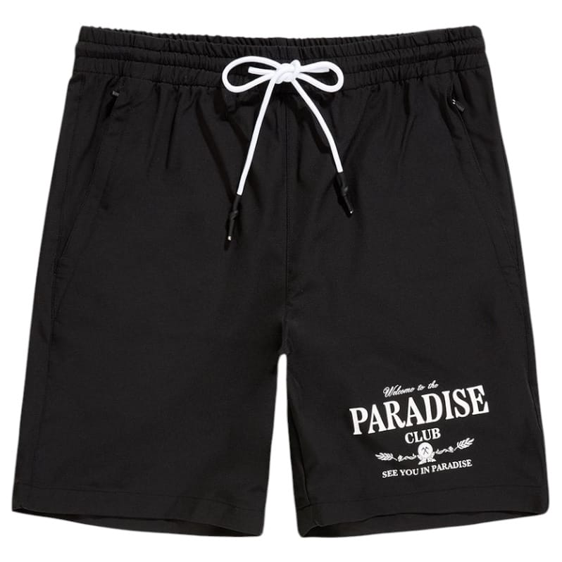 See You In Paradise Club Shirt and Short Set (Black)