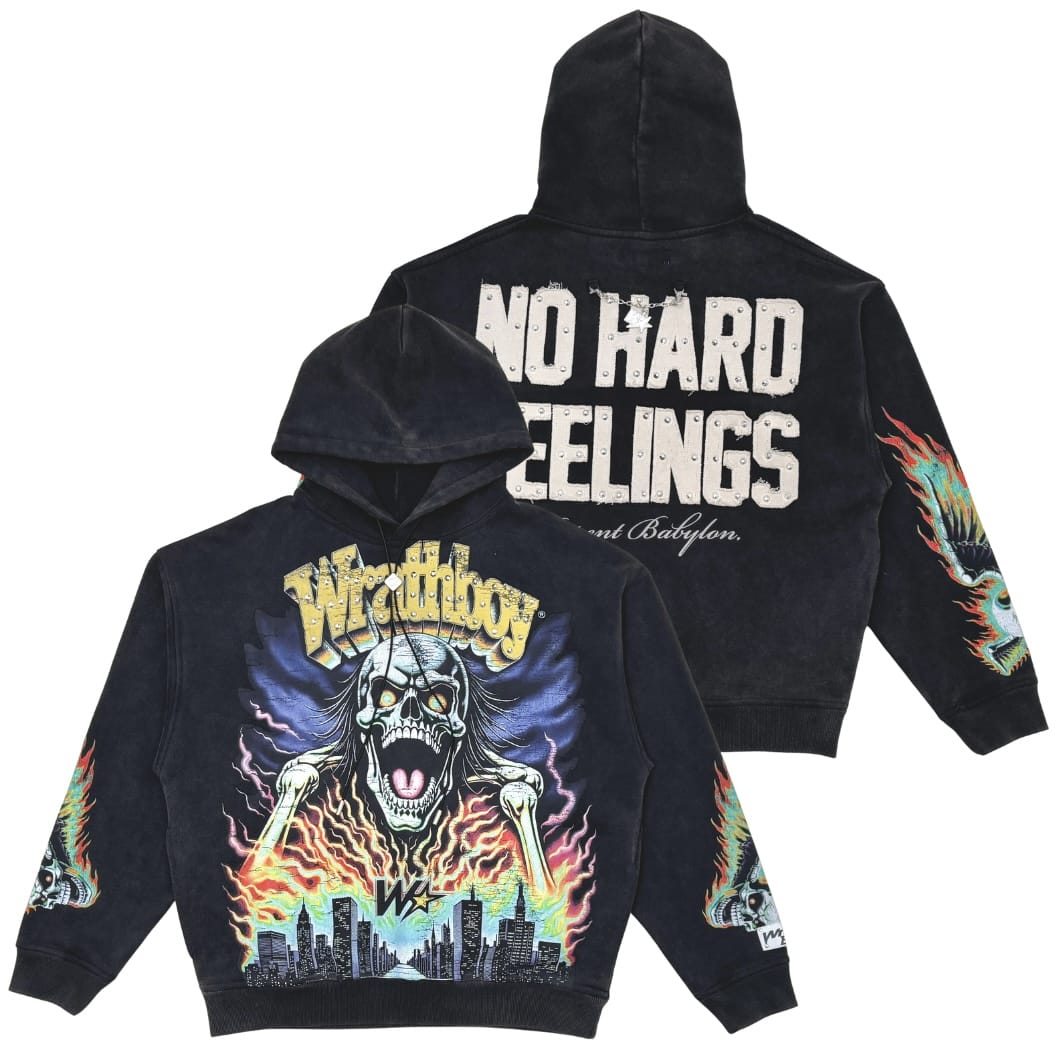 Wrathboy No Hard Feelings Hoodie (Vintage Black) WB05-151-VBK