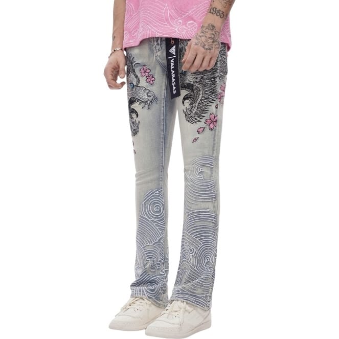 Valabasas Tenka Stacked Denim Jean (Light Blue Wash) VLBS-VJ3-1127