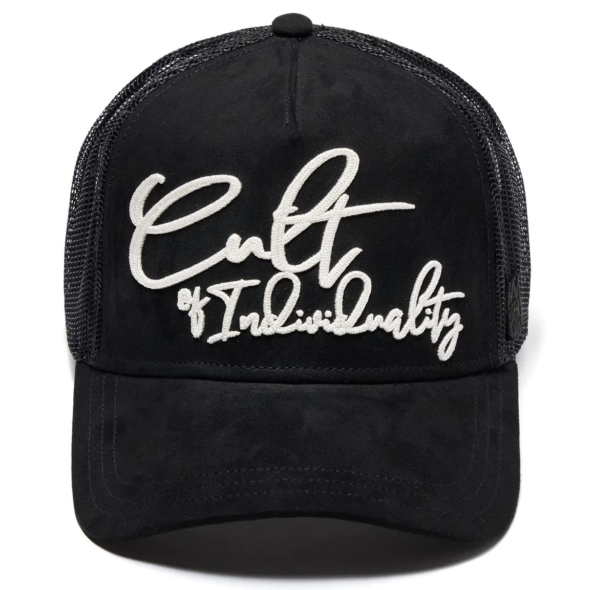Cult Of Individuality Mesh Back Trucker Grasshopper Emb Hat (Black)