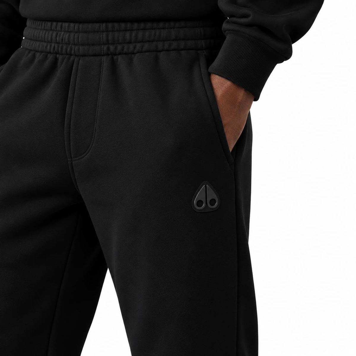 Moose Knuckles Yul Zip Up Hoodie & Jogger Set (Black)