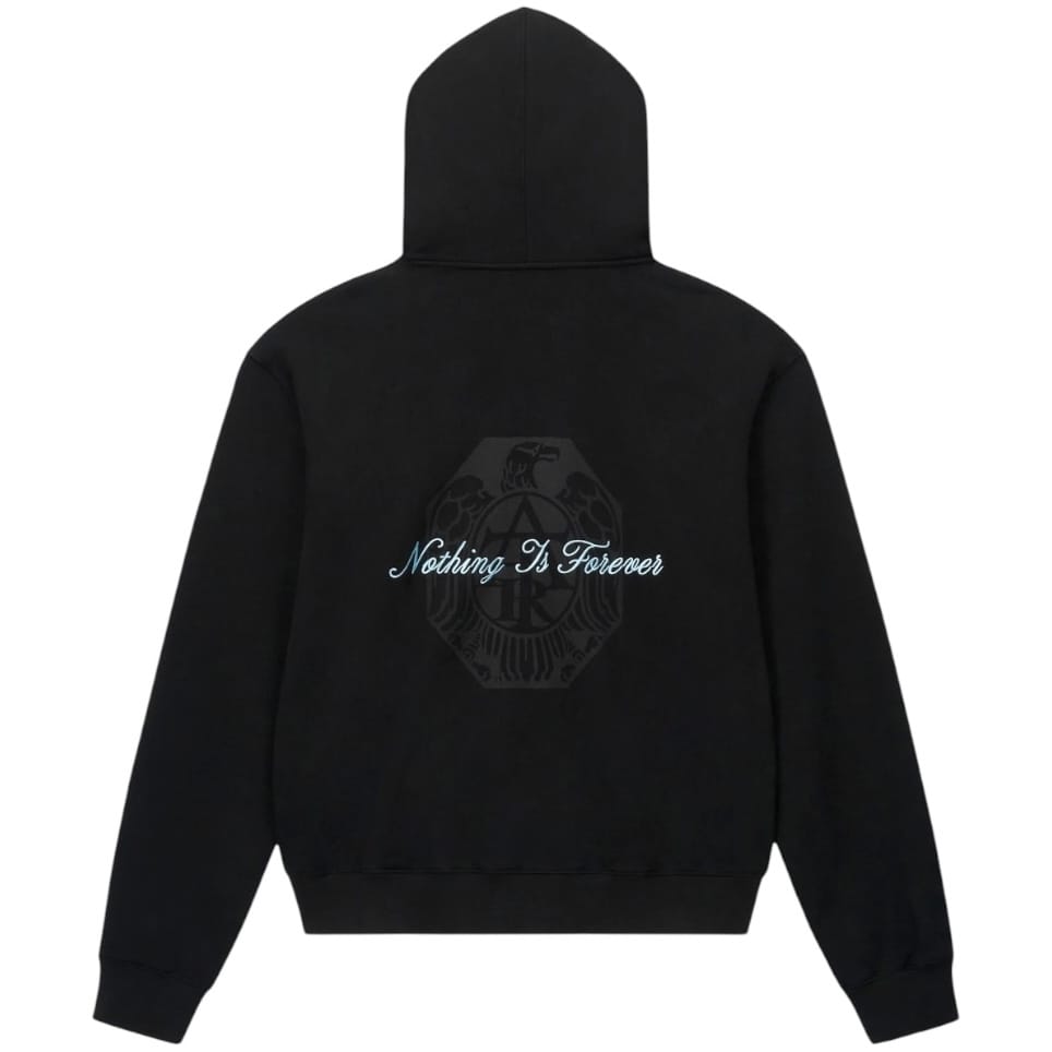 Rta Zev Oversized Zip Hoodie (Black Ultra Crest)