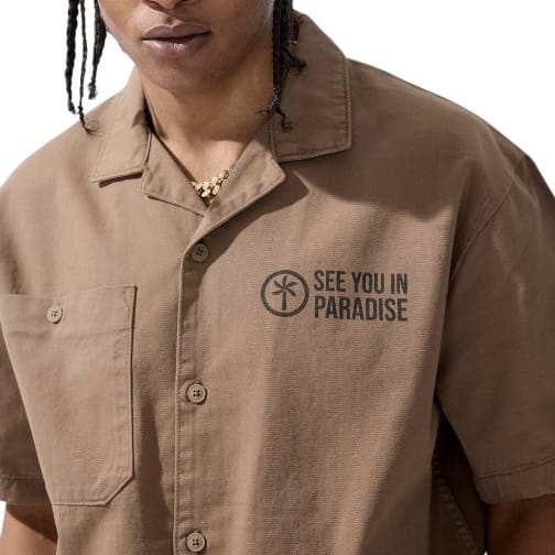 Jordan Craig See You In Paradise Vintage S/S Work Shirt (Khaki) 2566A