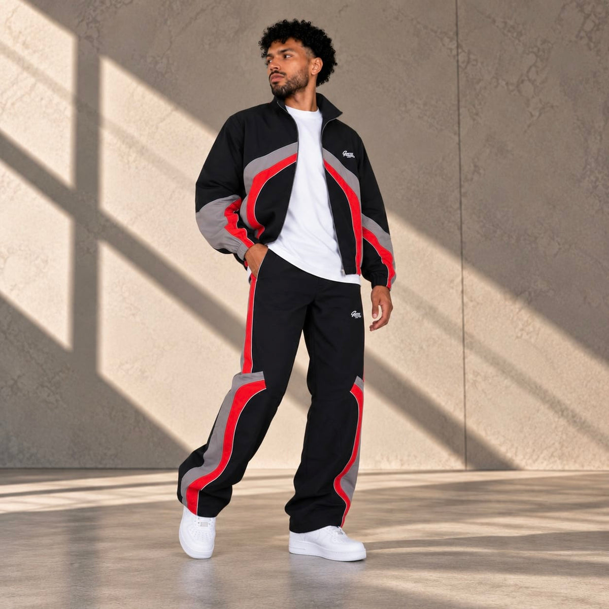 Eptm Nomad Jacket & Pants Set (Black/Red)