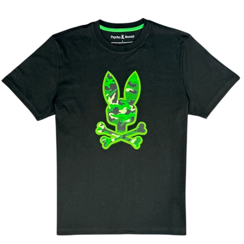 Psycho Bunny Rye Graphic Tee (Black) B6U903Y1PC