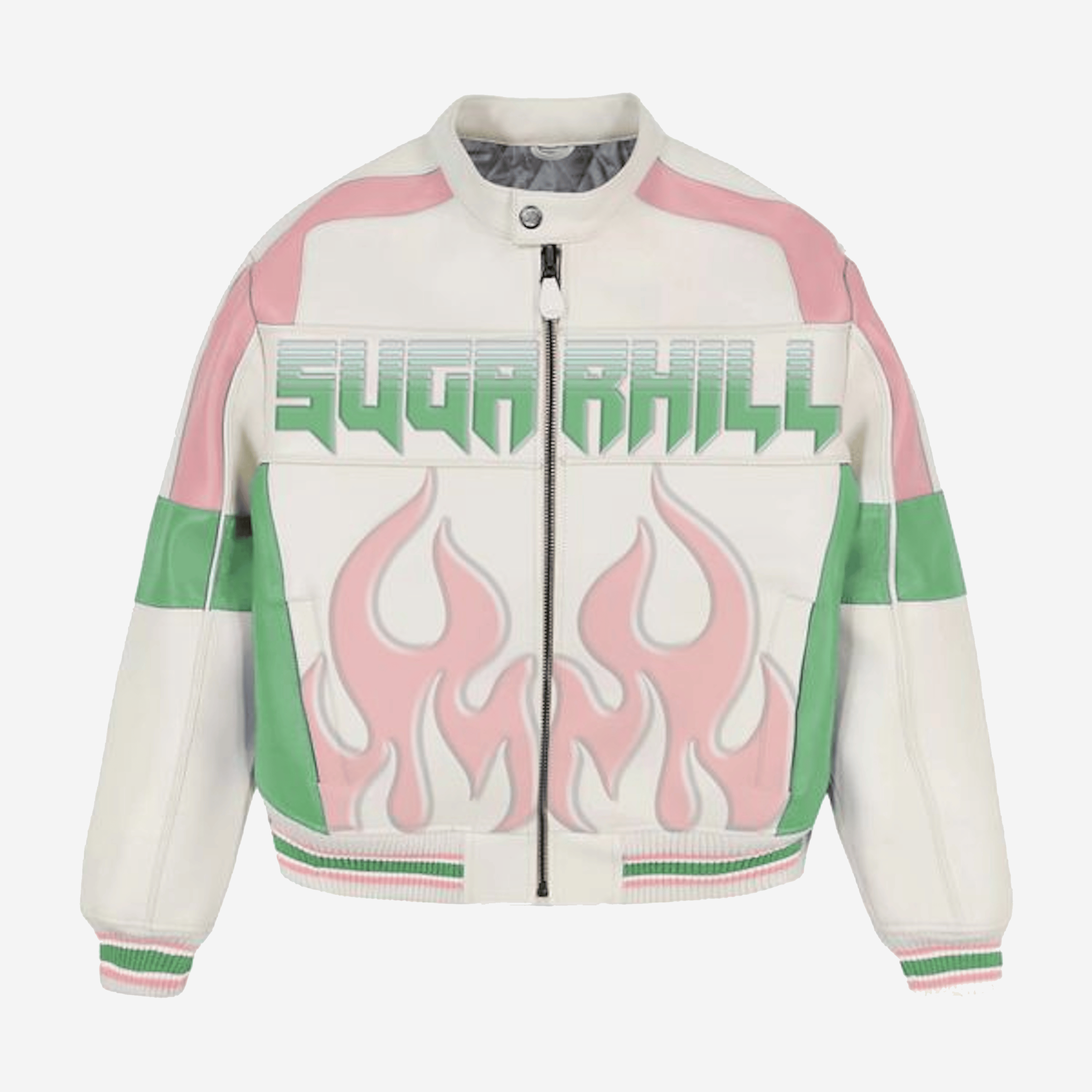 "Alchemy" Racer Jacket (pink/green)