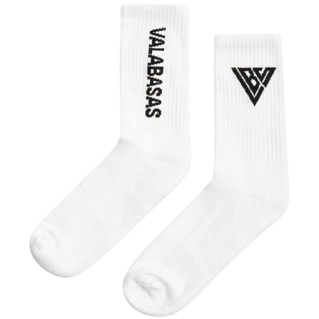 Valabasas Footprint Socks (White) VAL-SOCK-001