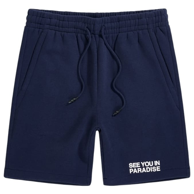 See You In Paradise Tonal Short Set (Navy) 2078A/2078S