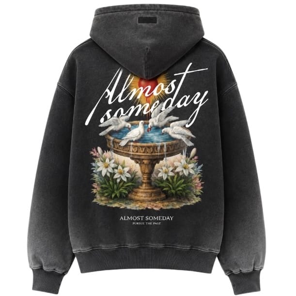Almost Someday Fountain Zip Hoodie (Black)