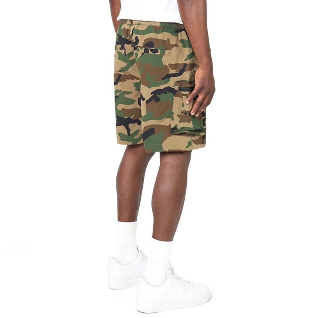 Smoke Rise Lounge Utility Cargo Shorts (Wood Camo) WS25283