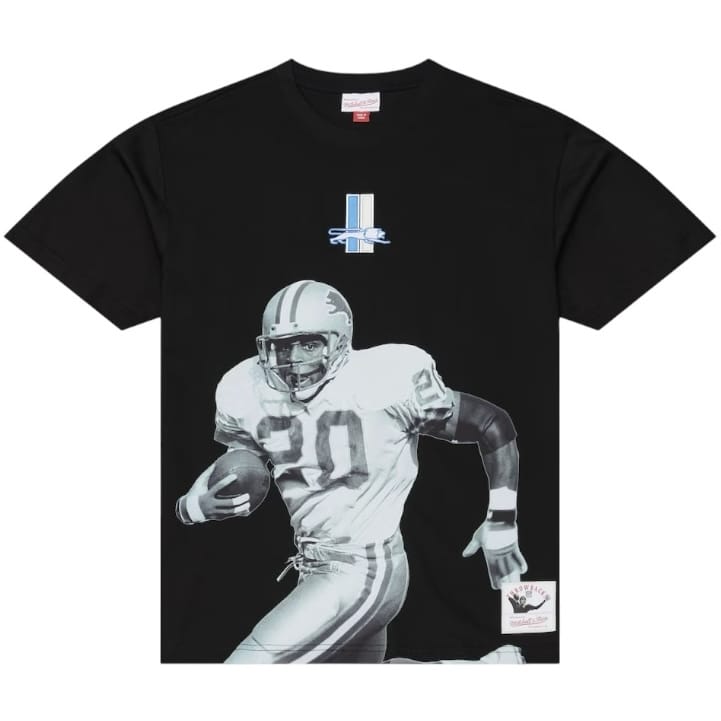 Mitchell & Ness NFL Barry Sanders Detroit Lions Player SS Tee (Black)