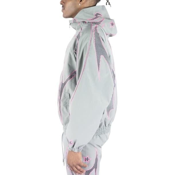 R3bel Denim Hooded Windbreaker Set (Grey) 3163-835