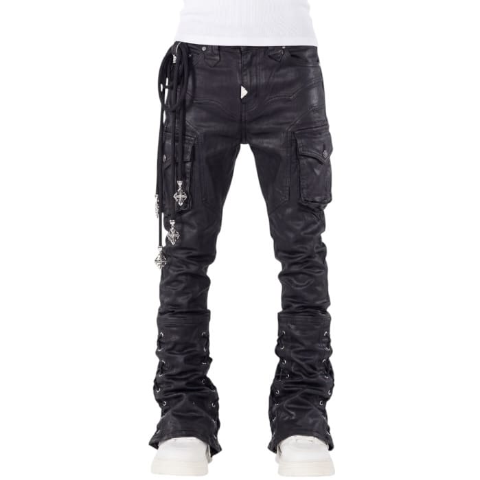 Guapi Black Waxed Rope Denim Jean (Black Waxed) 829BWRD