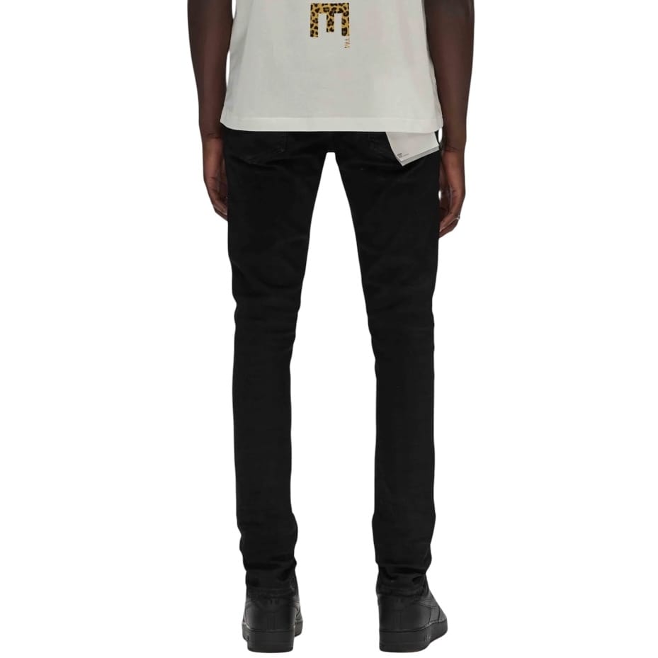 Purple Brand Low Rise Skinny Jean (Black Resin 3D) P001-BLR