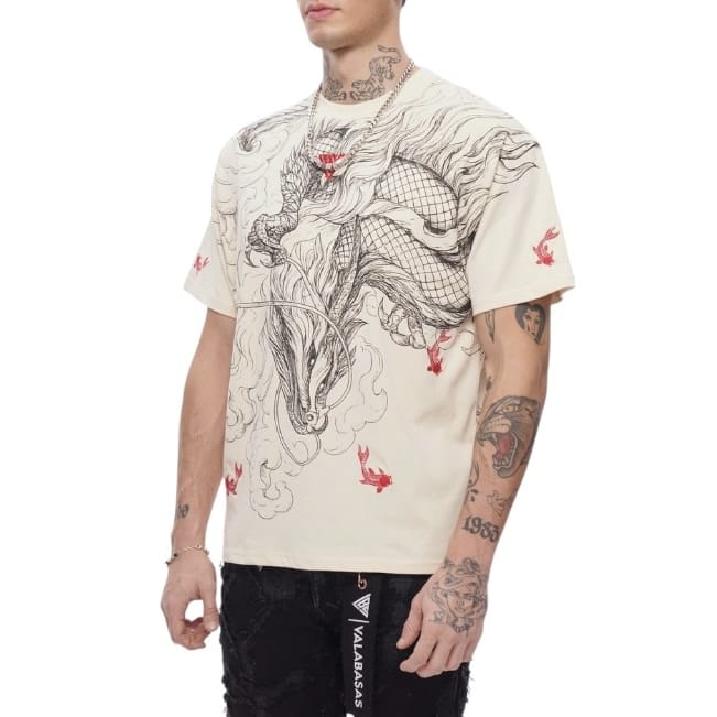 Valabasas Mythic Flow Tee (Beige) VLBS-VT1-1098
