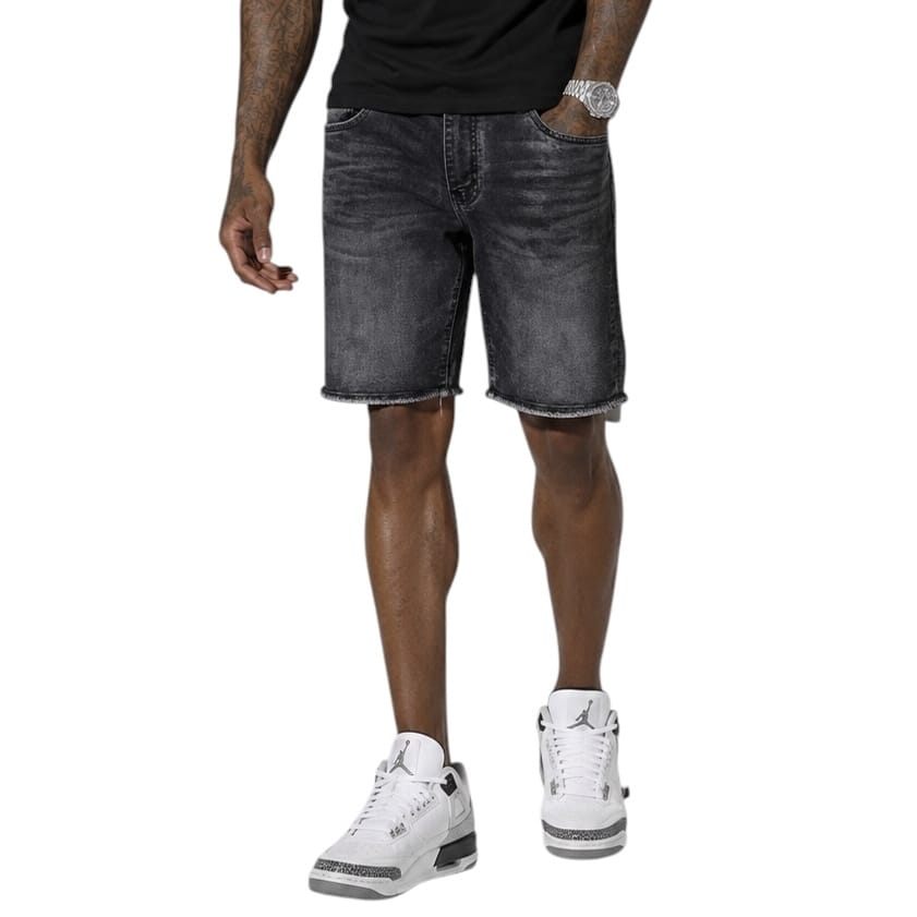 Jordan Craig Washed Denim Shorts (Black Shadow) J334S