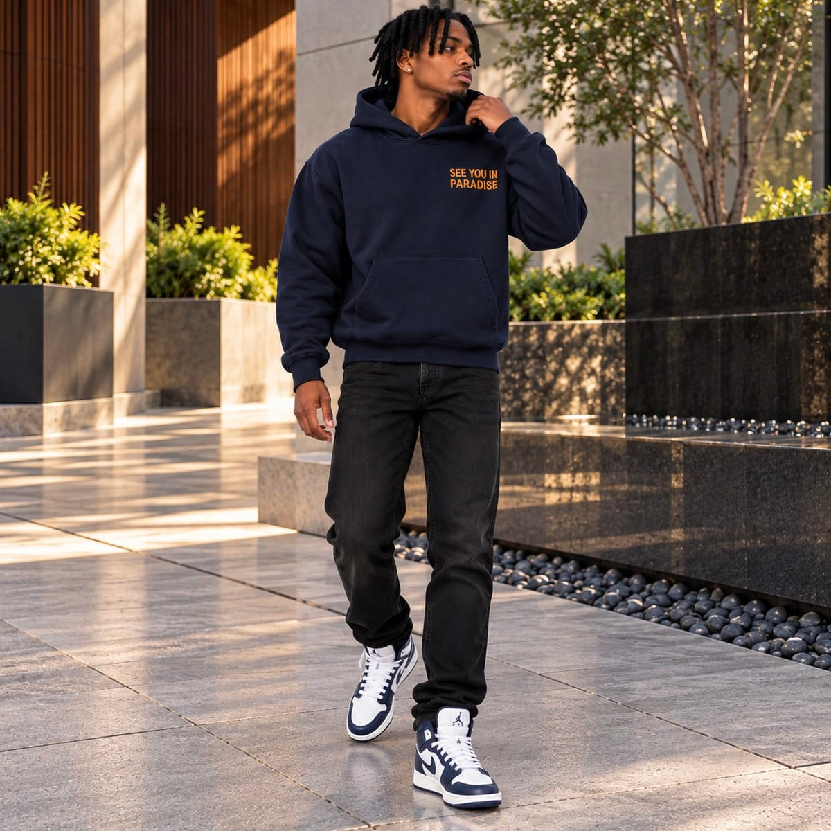See You In Paradise Wingspan Hoodie (Bear/Orange) 8816H