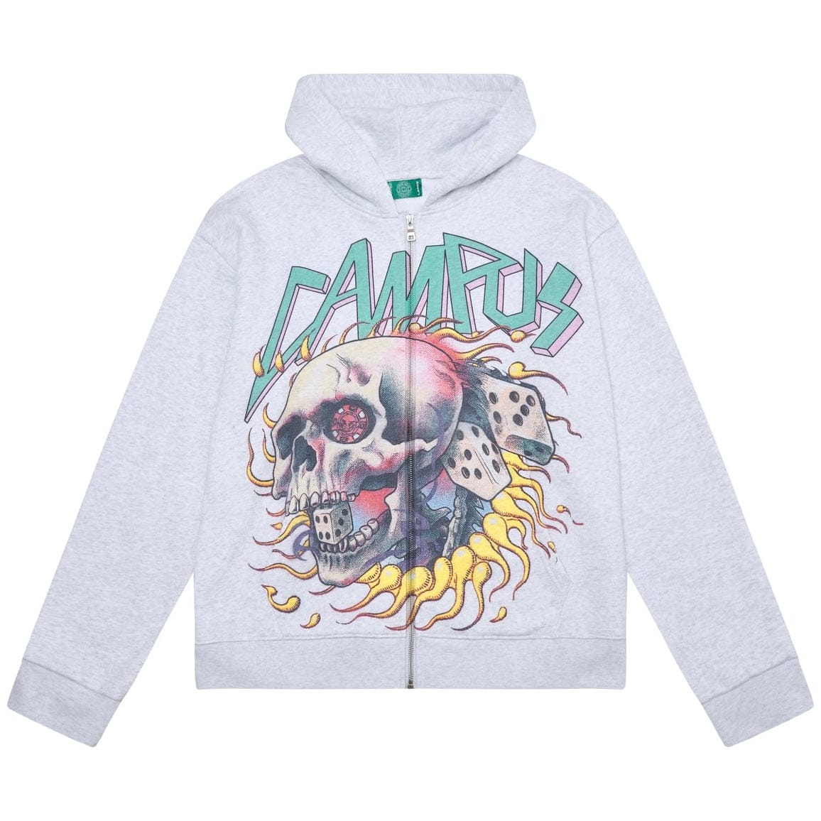 Campus Goods Nocturne Zip Up Hoodie (Heather Grey) CG-S26-020