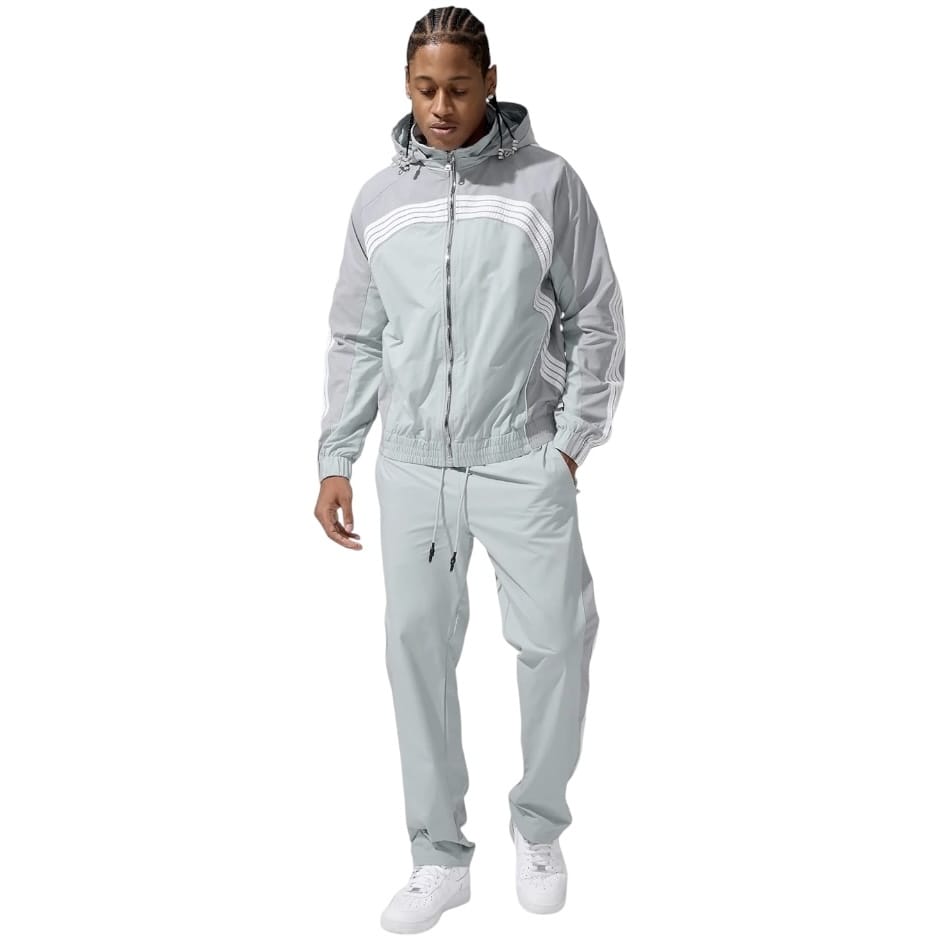 Jordan Craig Racing Tracksuit Set (Light Grey) 8817H/8817